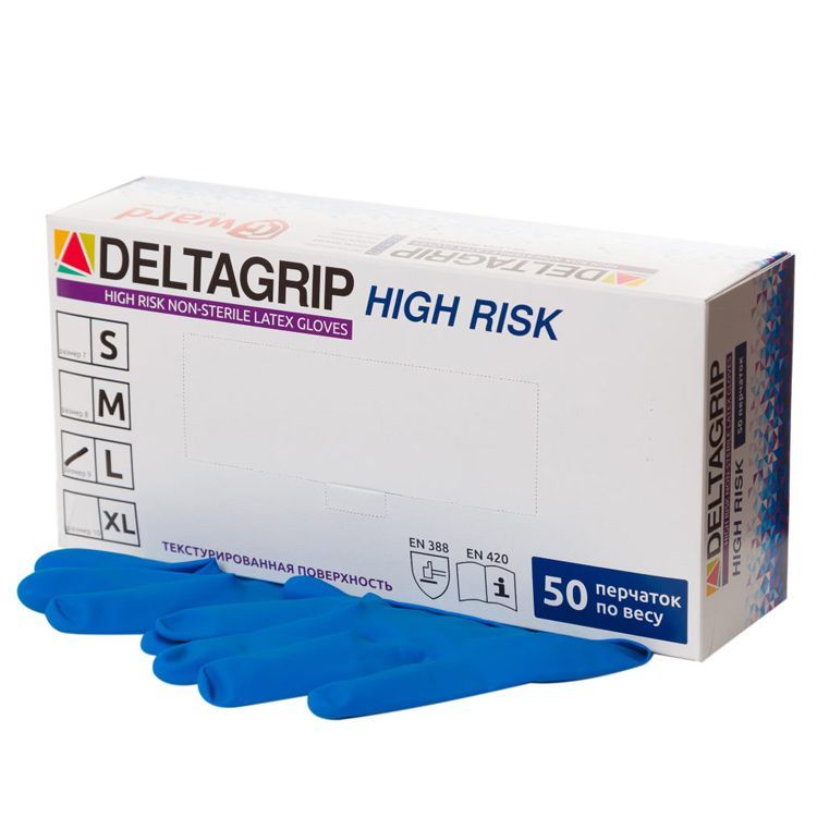 Перчатки латексные неопудренные (арт.High Risk) цена